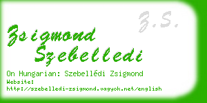 zsigmond szebelledi business card